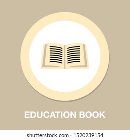Open book icon. education book isolated - school literature, magazine illustration isolated