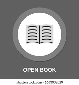 Open book icon. education book isolated - school literature, magazine illustration isolated