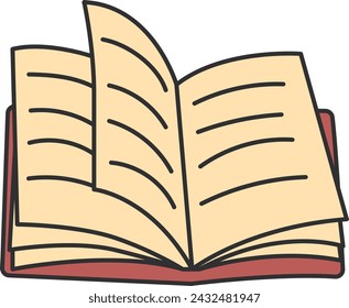 Open book icon. Education literature and read theme. Isolated design. Vector illustration