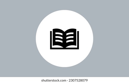 Open book icon. education sign . Book pages. Symbol, logo graphics Vector illustration