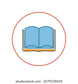 Open book icon. Education symbol. Flat design. Vector illustration.