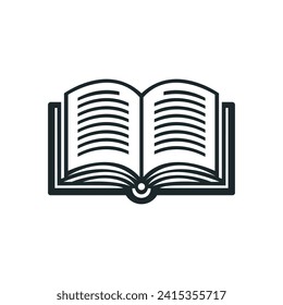 Open book icon. Education teaching concept. Vector illustration