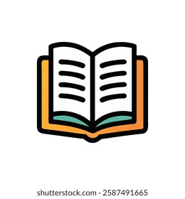 Open Book Icon for Educational Use