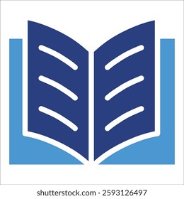 Open Book Icon Element For Design