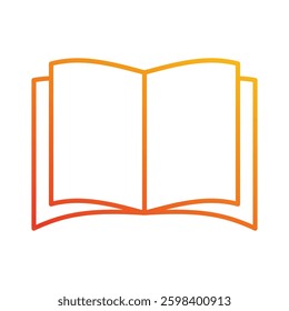Open Book Icon Element For Design