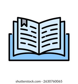 Open Book Icon Element for Design