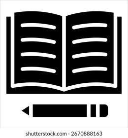 Elemento de icono de libro abierto para diseño