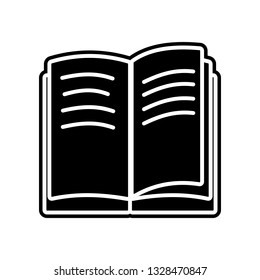 open book icon. Element of education for mobile concept and web apps icon. Glyph, flat icon for website design and development, app development