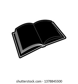 open book icon. Element of Education for mobile concept and web apps icon. Glyph, flat icon for website design and development, app development