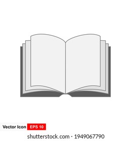 open book icon. Element of Education for mobile concept and web apps icon. Glyph, flat icon for website design and development, app development