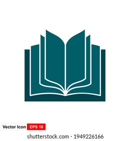 icono de abrir libro. Elemento de Educación para el concepto móvil e icono de aplicaciones web. Glifo, icono plano para el diseño y desarrollo de sitios web, desarrollo de aplicaciones