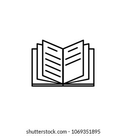 open book icon. Element of knowledge for mobile concept and web apps. Thin line icon for website design and development app development. Premium icon on white background