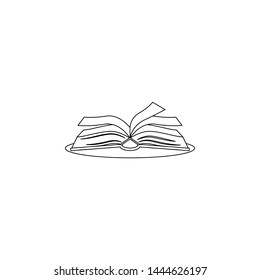 Open book icon. Element of book for mobile concept and web apps icon. Outline, thin line icon for website design and development, app development