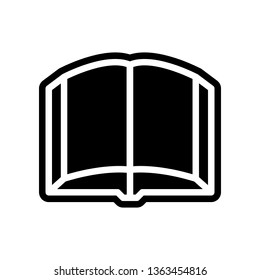 open book icon. Element of Science for mobile concept and web apps icon. Glyph, flat icon for website design and development, app development