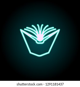 open book icon. Elements of Science in neon style icons. Simple icon for websites, web design, mobile app, info graphics