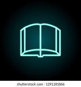 open book icon. Elements of Science in neon style icons. Simple icon for websites, web design, mobile app, info graphics