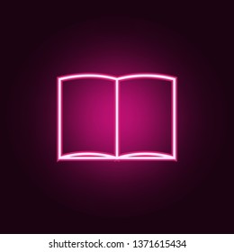 open book icon. Elements of Web in neon style icons. Simple icon for websites, web design, mobile app, info graphics