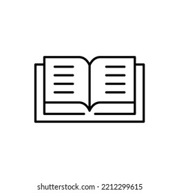 Open book icon, eps 10