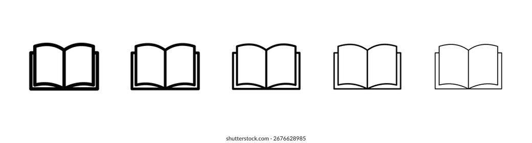 Icono de libro abierto llenado concepto de signo plano para el Diseño web.