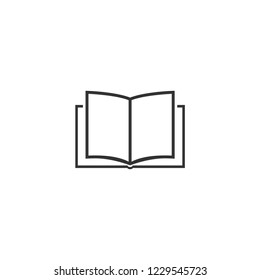 Open book. Icon Flat
