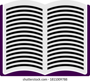 Open Book Icon. Flat Color Design. Vector Illustration.