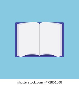 open book icon flat design vector stock illustration isolated cover color sign opened