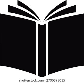 Ícone de livro aberto , coleção de símbolos de educação plana e aprendizagem, leitura simples e ilustração de vetor de estudo 