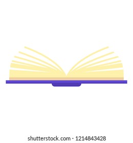 Open book icon. Flat illustration of open book vector icon for web design