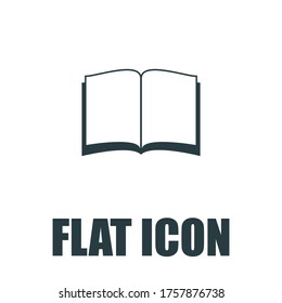 Open book Icon. Flat illustration isolated vector sign symbol