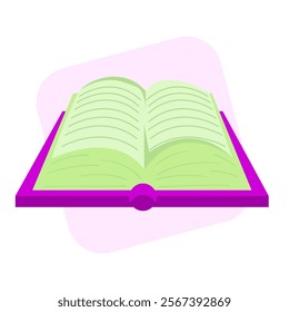 Open book icon. Flat illustration of open book icon for web design