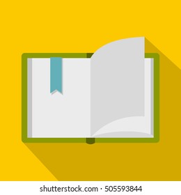 Open book icon. Flat illustration of open book vector icon for web