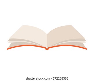 Open book. an icon in a flat style isolation on a white background