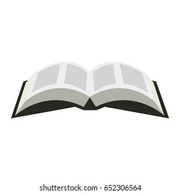 Open book icon in a flat style isolated on a white background. Open Bible symbol illustration. Opened Book sign.