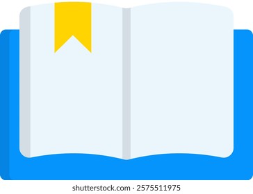 Open Book Icon Flat Vector Illustration