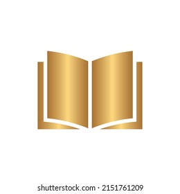 Open book icon with gold gradient