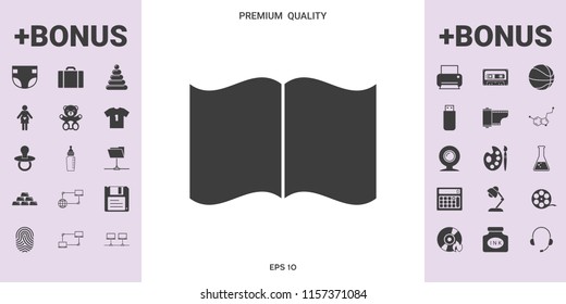 Open book icon - graphic elements for your design
