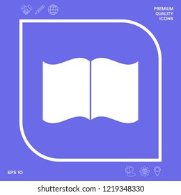 Open book icon. Graphic elements for your design