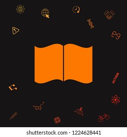 Open book icon. Graphic elements for your design