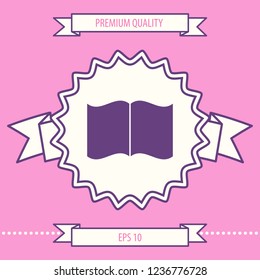 Open book icon. Graphic elements for your design