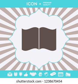Open book icon. Graphic elements for your design