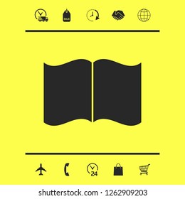 Open book icon. Graphic elements for your design