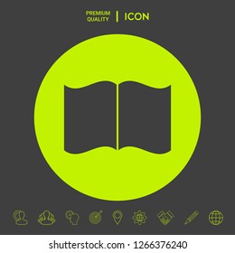 Open book icon. Graphic elements for your design