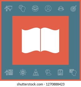 Open book icon. Graphic elements for your design