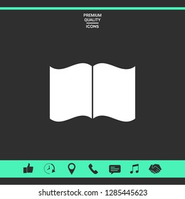 Open book icon. Graphic elements for your design