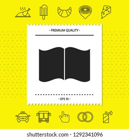 Open book icon. Graphic elements for your design