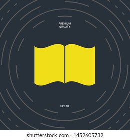Open book icon. Graphic elements for your design