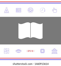 Open book icon. Graphic elements for your design