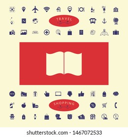 Open book icon. Graphic elements for your design