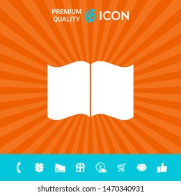 Open book icon. Graphic elements for your design
