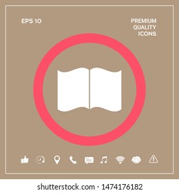 Open book icon. Graphic elements for your design
